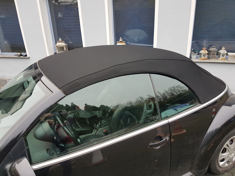 VW Beetle Cabrio Heckscheibe kleben - Reparatur Set Verdeck löst sich  verkleben